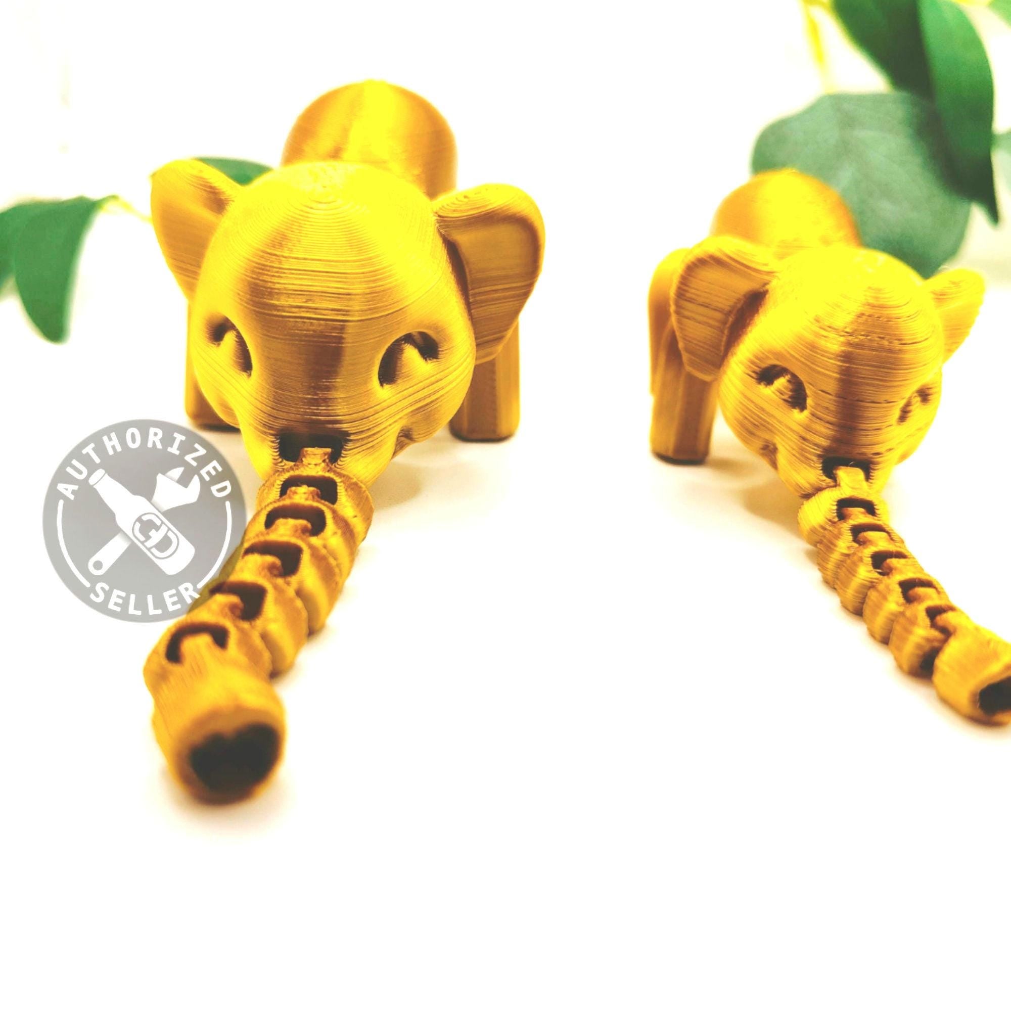 FLEXIPHANT, Flexi Articulated Animal, Toy, Home Decor, Elephant Ornament, Desk Pet, Unique Toy - 3D Printed - Fidget Toy